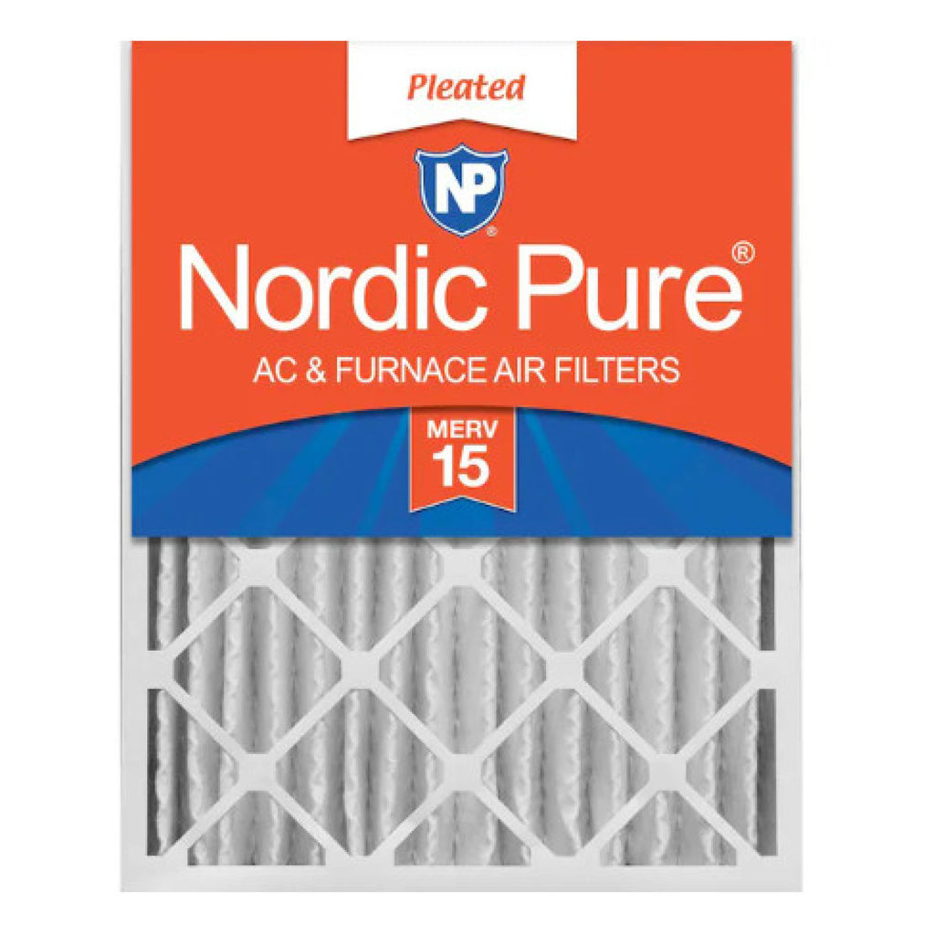 Nordic 001-16X25X4M13-1 16x25x4 Pleated Air Filter, High Capacity, Electrostatically Charged Synthetic Media, MERV 13