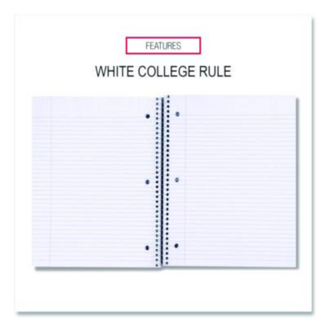 Wirebound Notebooks, 8 1/2" x 11", 1 Subject, College Ruled, 100 Sheets, Assorted Colors, Pack Of 6 Notebooks
