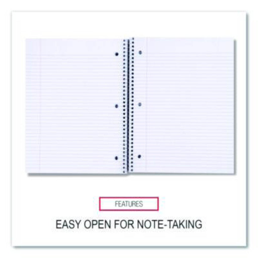 Wirebound Notebooks, 8 1/2" x 11", 1 Subject, College Ruled, 100 Sheets, Assorted Colors, Pack Of 6 Notebooks