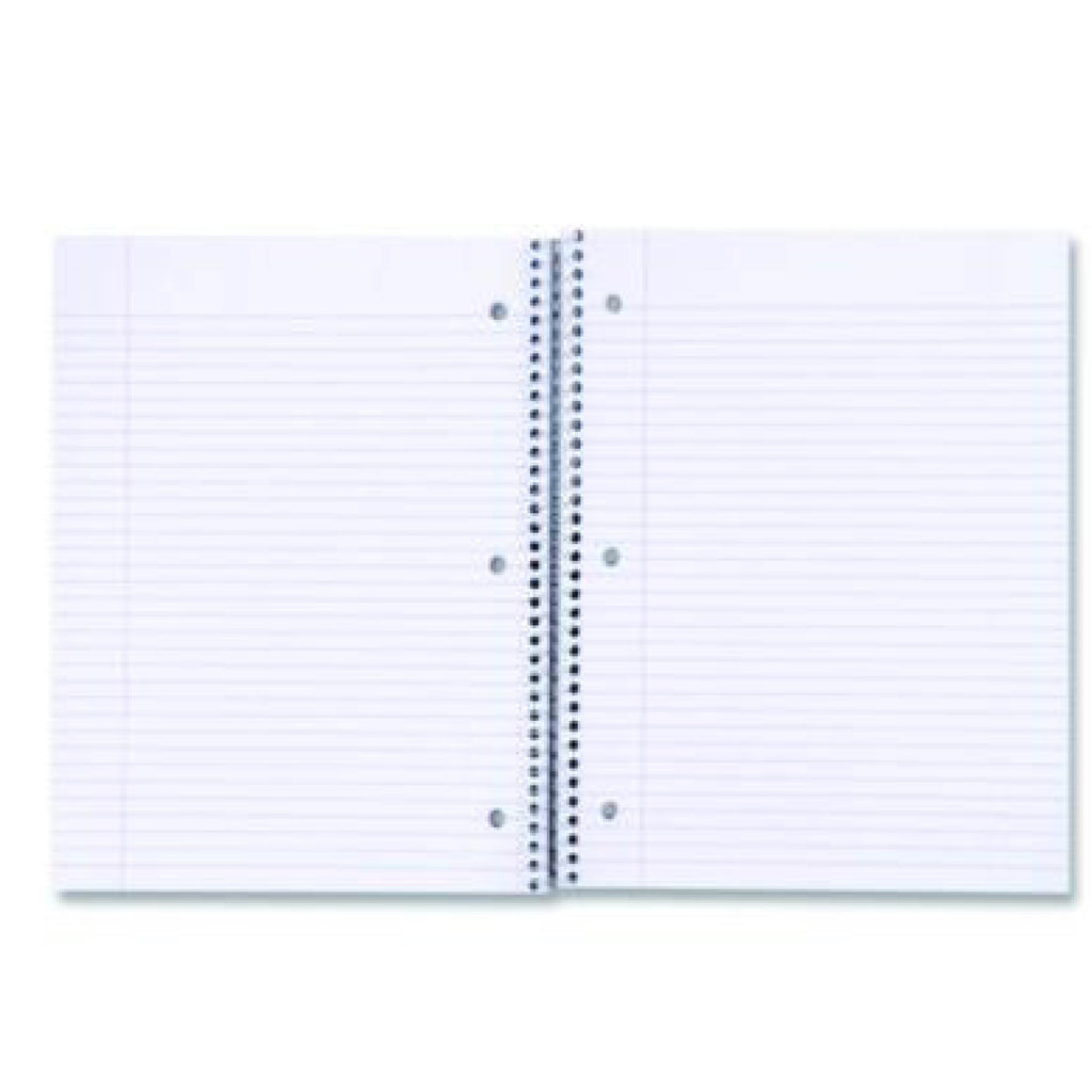 Wirebound Notebooks, 8 1/2" x 11", 1 Subject, College Ruled, 100 Sheets, Assorted Colors, Pack Of 6 Notebooks