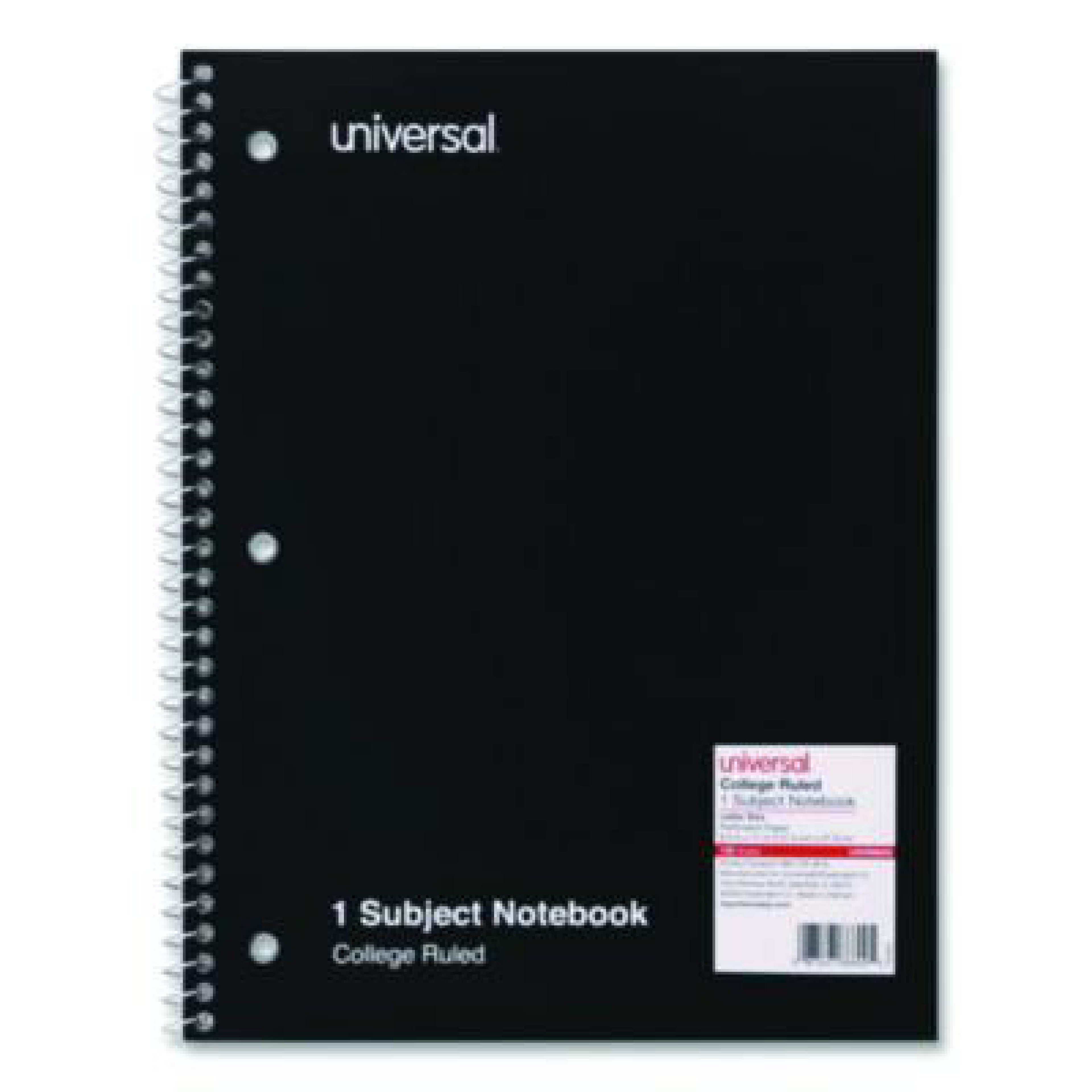 Wirebound Notebooks, 8 1/2" x 11", 1 Subject, College Ruled, 100 Sheets, Assorted Colors, Pack Of 6 Notebooks