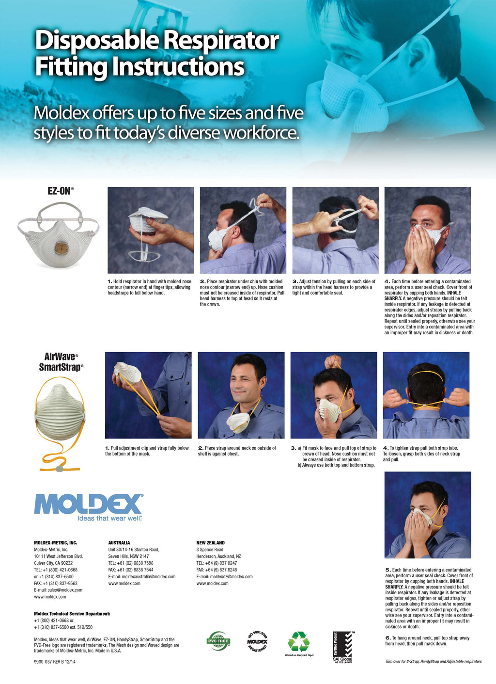 Moldex 2300N95 N95 Respirator with Exhale Valve, 10/Box