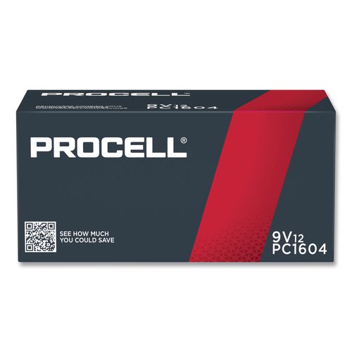 Procell Professional Alkaline 9V Batteries, 12/Box