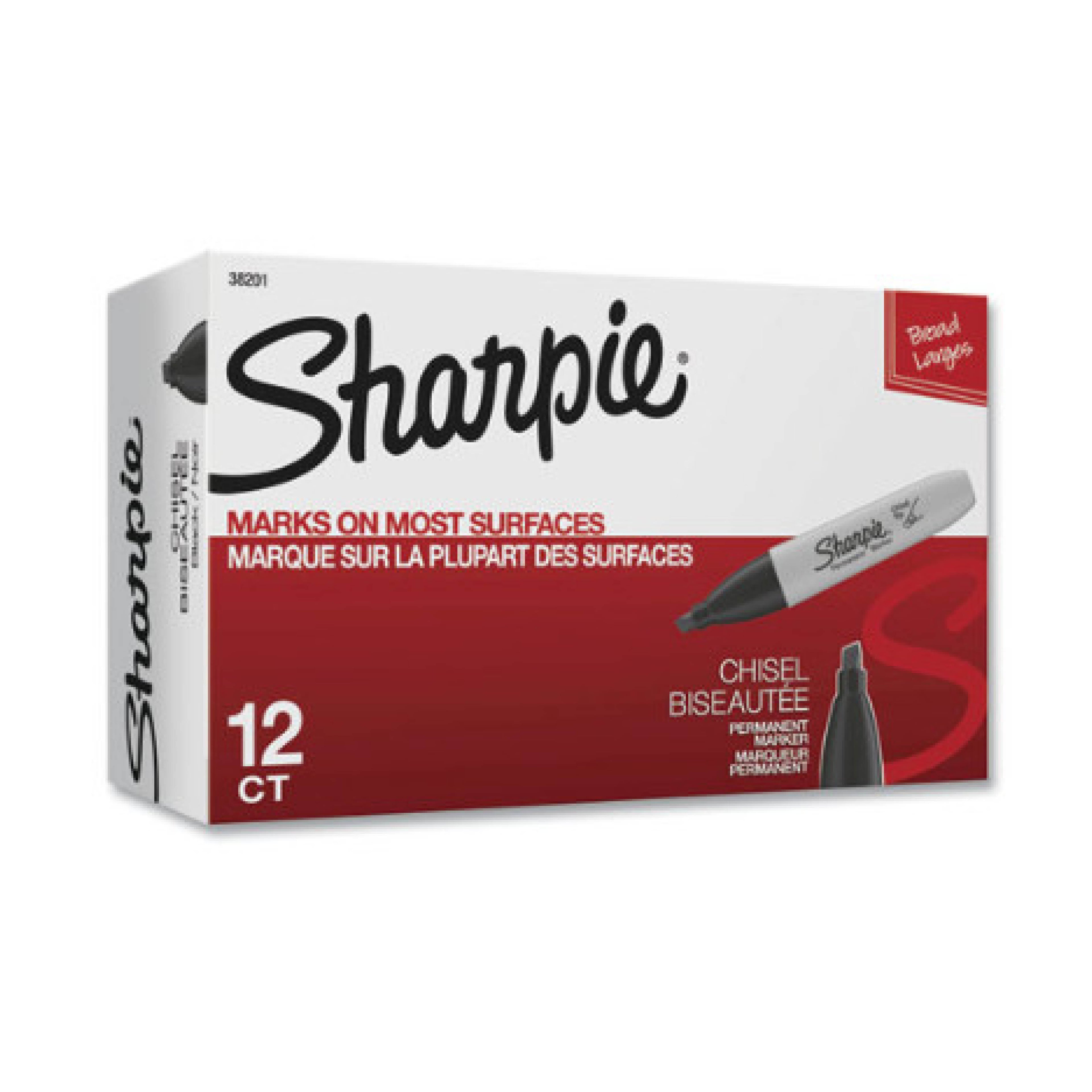 Sharpie 33001 Super Size Permanent Marker, Fine Bullet Tip, Black, Dozen