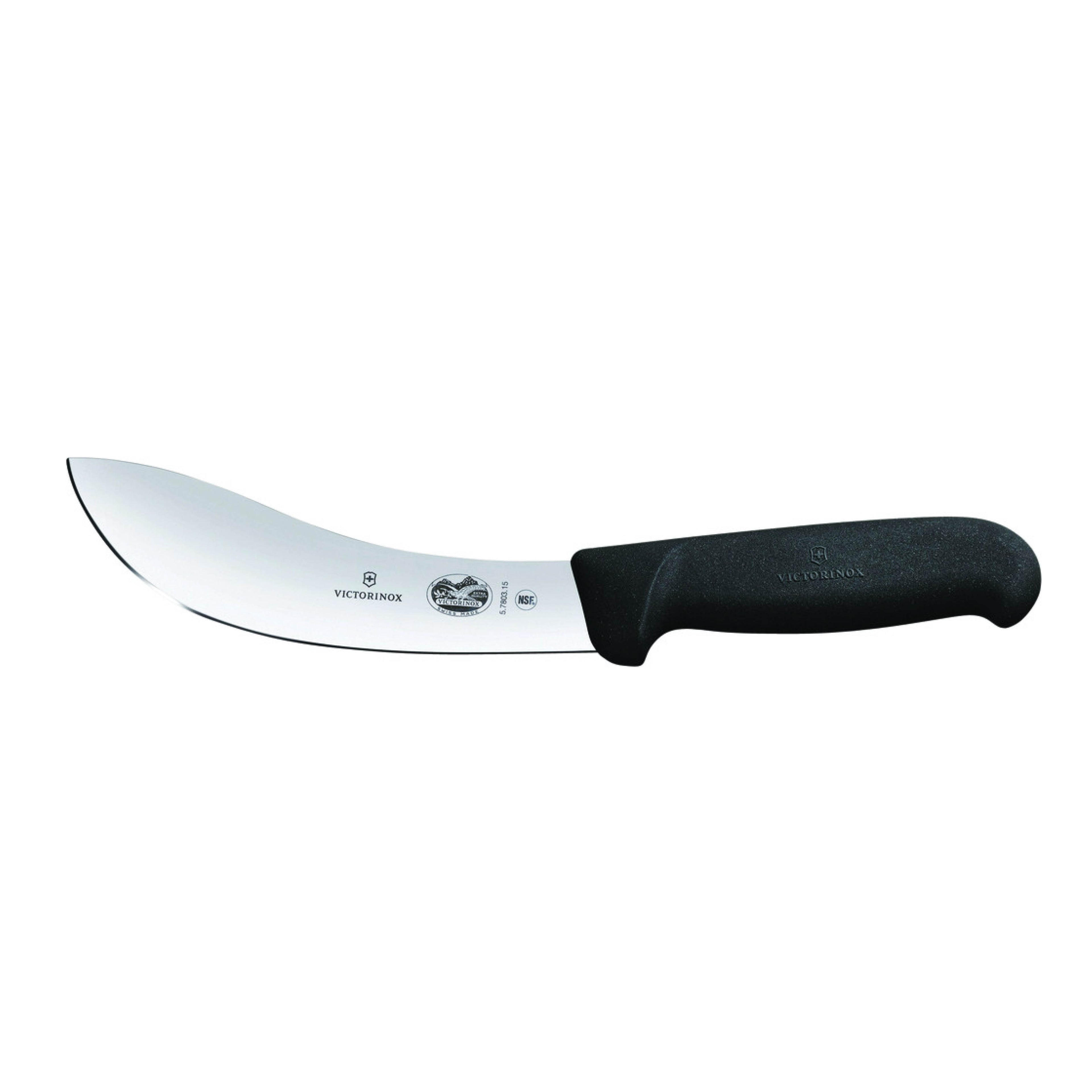Victorinox 001-B-336705351 5" Curved Skinning Knife, Black Handle