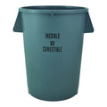 Sinclair Supply 001-B-341401631 44 Gallon Inedible Drum, Gray, Each