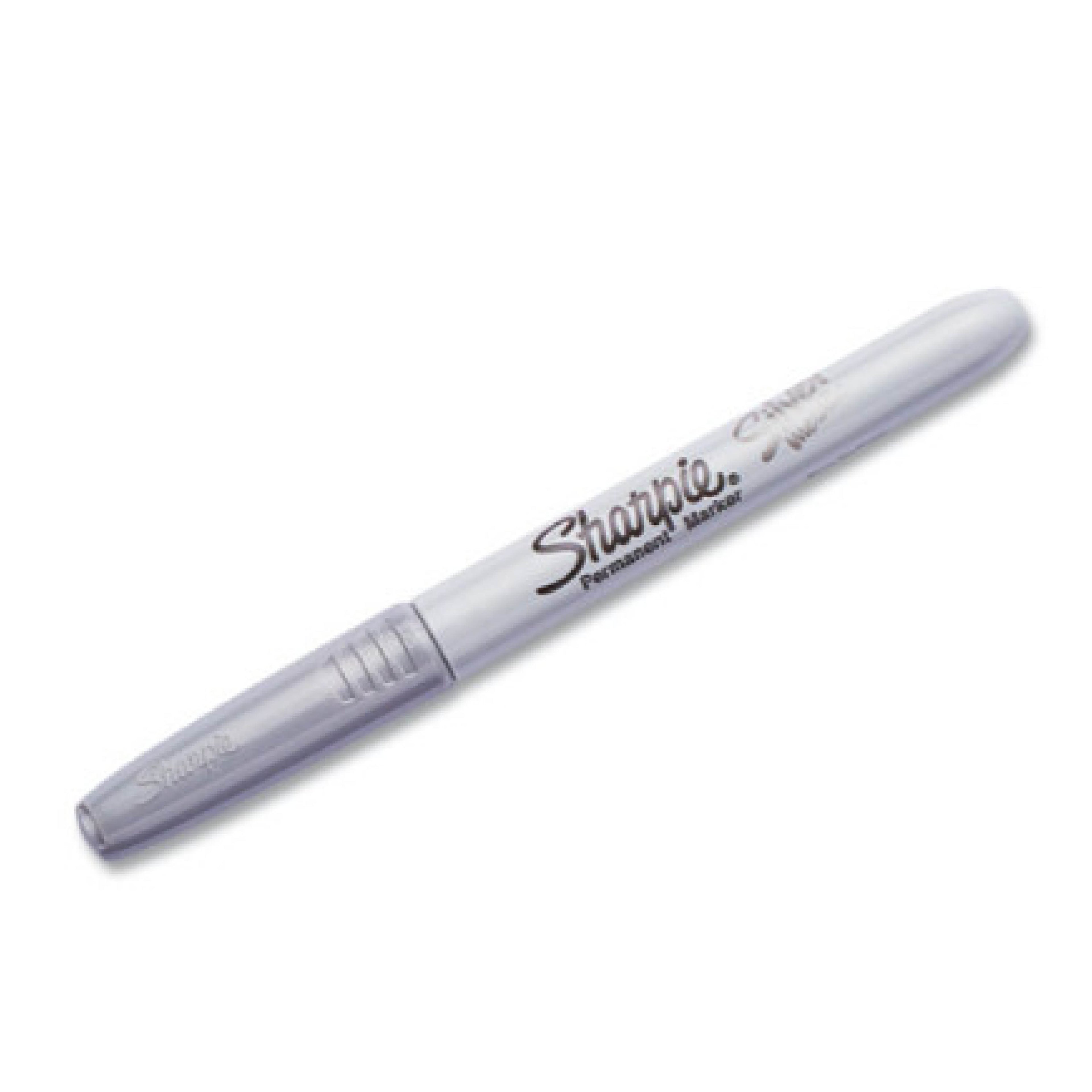 Sharpie 39100 Metallic Fine Point Permanent Markers, Fine Bullet Tip, Metallic Silver, Dozen