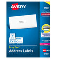Avery 5160 Easy Peel Address Labels with Sure Feed, 1" x 2-5/8", White, 3,000 Blank Mailing Labels