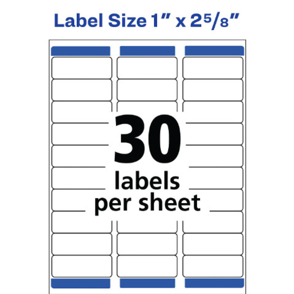 Avery 5160 Easy Peel Address Labels with Sure Feed, 1" x 2-5/8", White, 3,000 Blank Mailing Labels