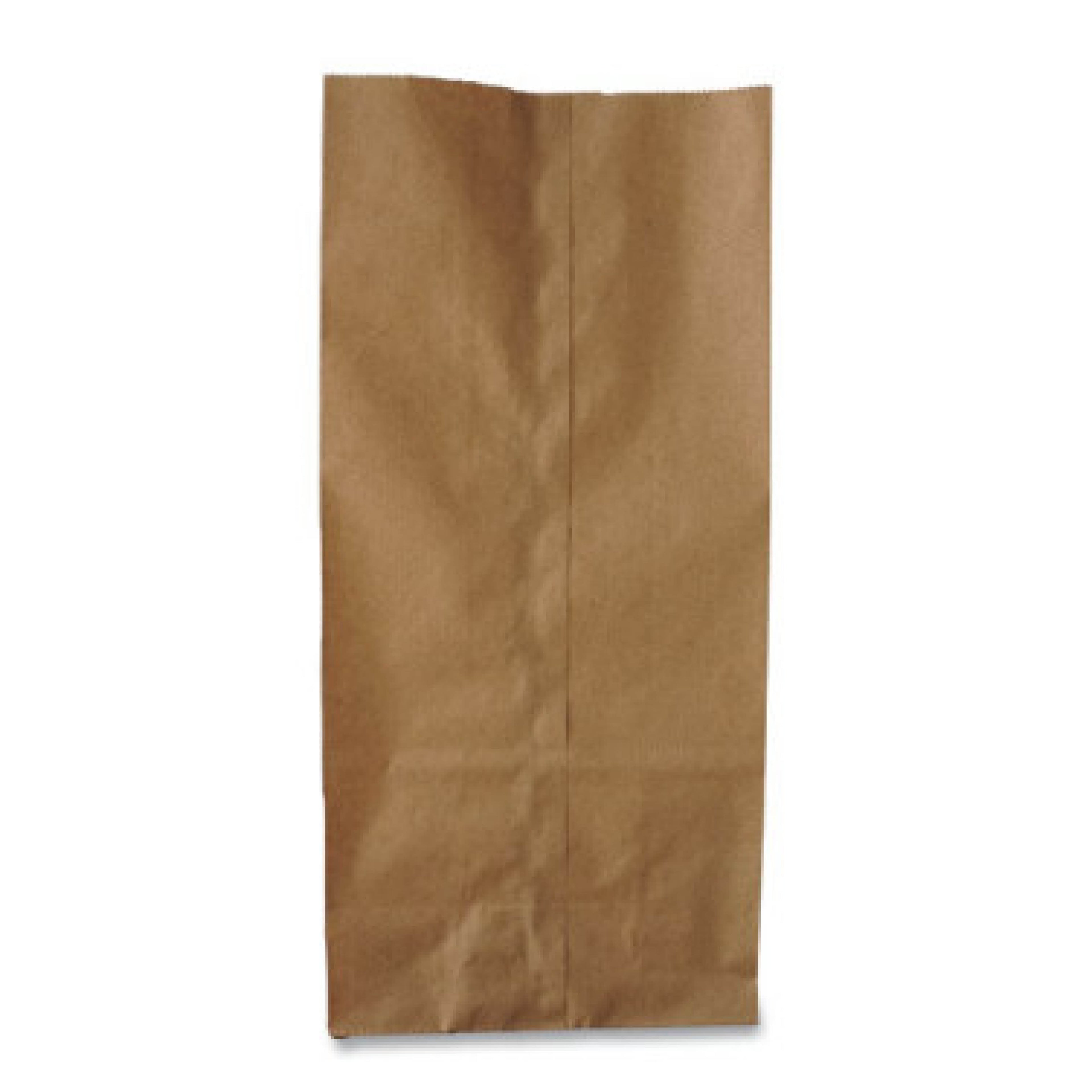 Ross & Wallace BAGGK6500 Grocery Paper Bags, 6# Size, 35# Basis Weight, 5.88" x 3.63" x 11", Kraft, 500/Bundle