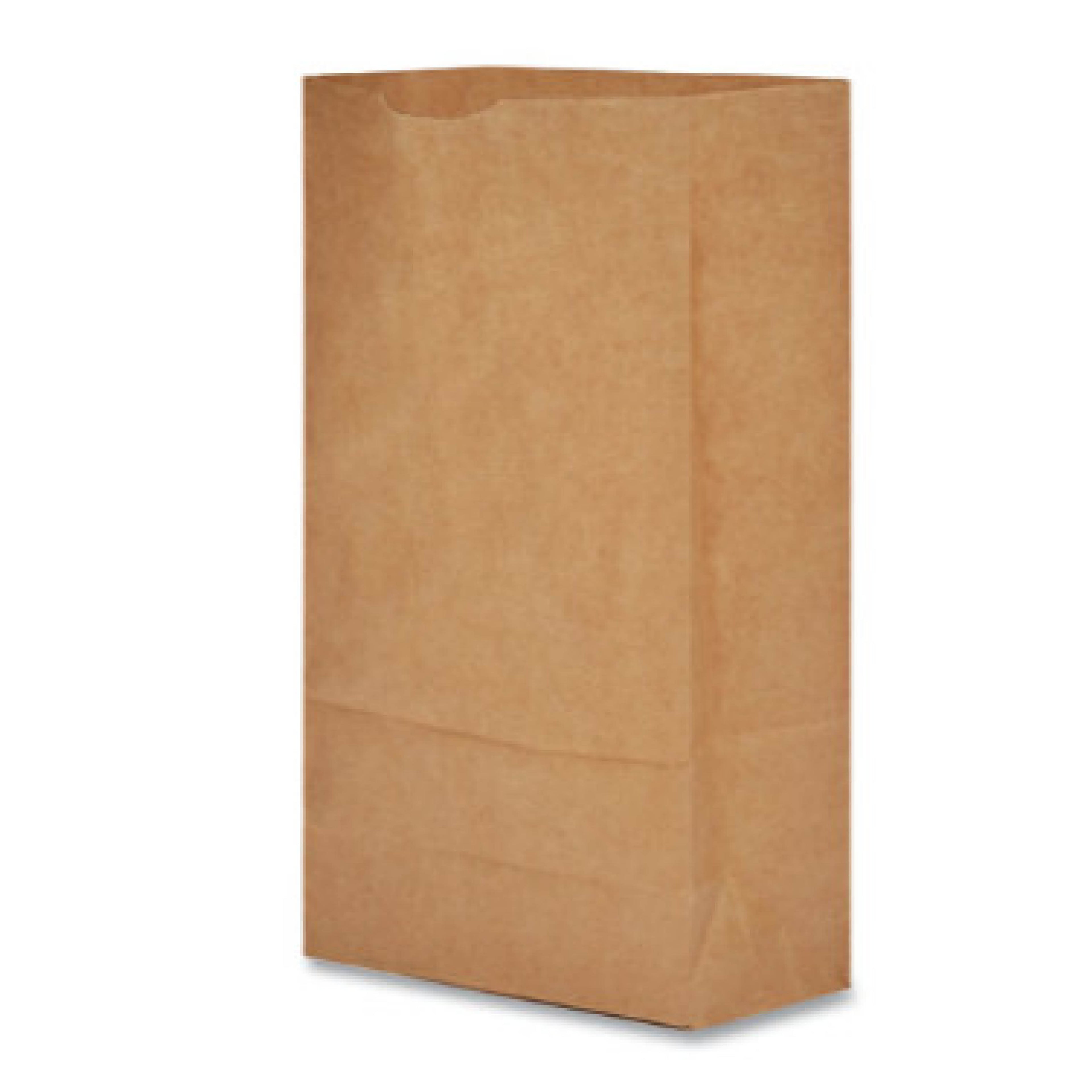 Ross & Wallace BAGGK6500 Grocery Paper Bags, 6# Size, 35# Basis Weight, 5.88" x 3.63" x 11", Kraft, 500/Bundle