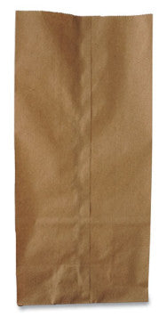 Ross & Wallace BAGGK6500 Grocery Paper Bags, 6# Size, 35# Basis Weight, 5.88" x 3.63" x 11", Kraft, 500/Bundle