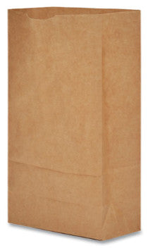 Ross & Wallace BAGGK6500 Grocery Paper Bags, 6# Size, 35# Basis Weight, 5.88" x 3.63" x 11", Kraft, 500/Bundle