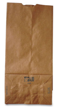 Ross & Wallace BAGGK6500 Grocery Paper Bags, 6# Size, 35# Basis Weight, 5.88" x 3.63" x 11", Kraft, 500/Bundle