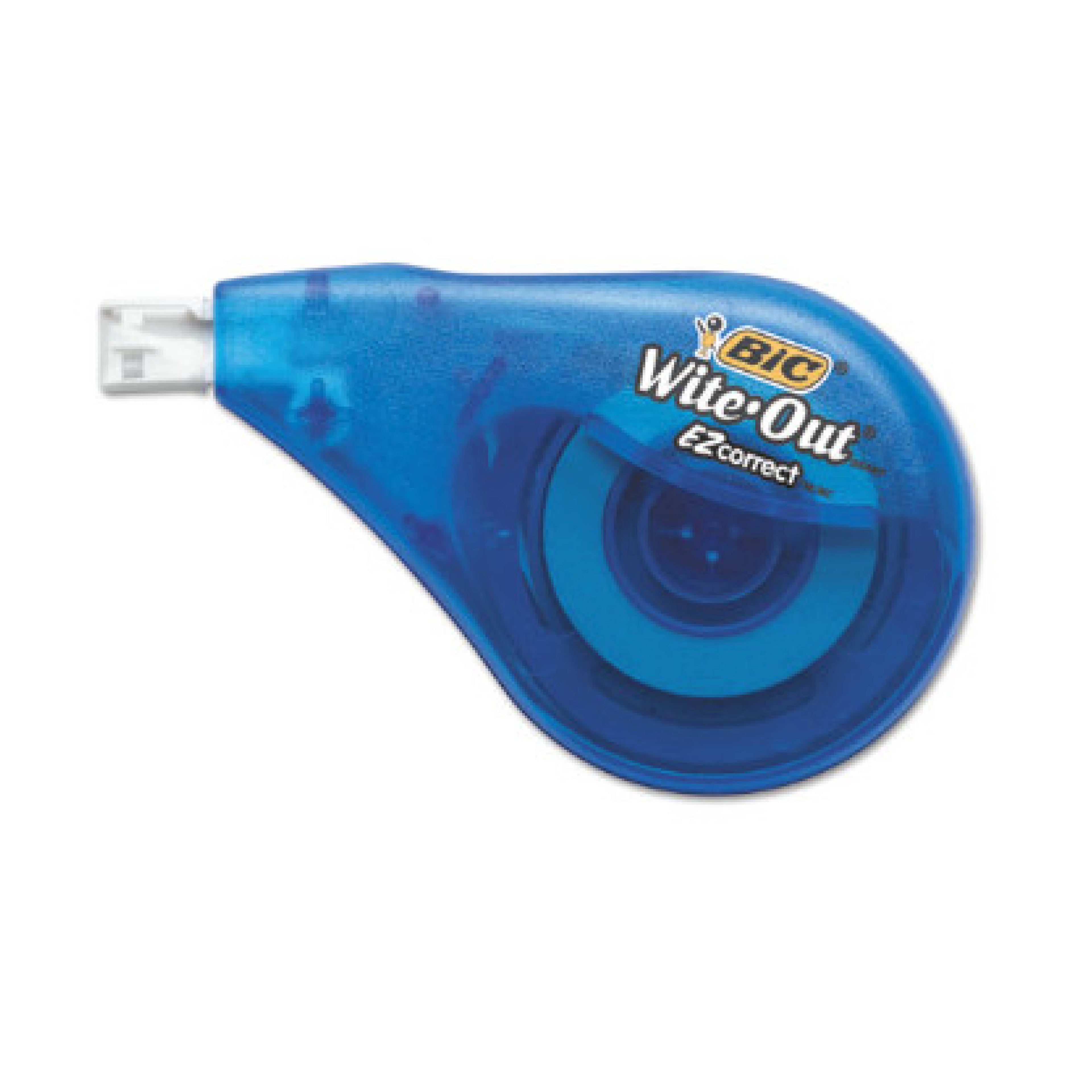 BIC WOTAP10 Wite-Out Brand EZ Correct Correction Tape Value Pack, Non-Refillable, 0.17" x 39.33 ft, Randomly Assorted Colors, 10/Box