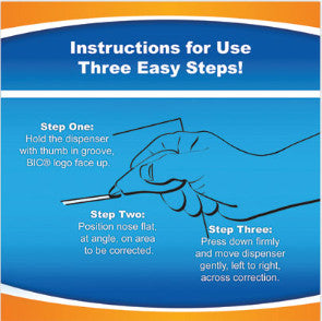 BIC WOTAP10 Wite-Out Brand EZ Correct Correction Tape Value Pack, Non-Refillable, 0.17" x 39.33 ft, Randomly Assorted Colors, 10/Box