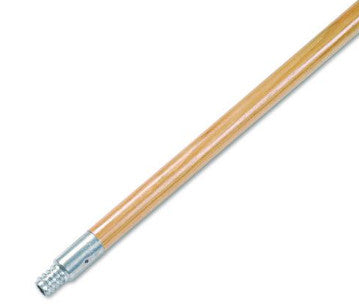 Boardwalk BWK136 Metal Tip Threaded Hardwood Broom Handle, 0.94" dia x 60", Natural
