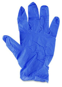 Boardwalk BWK380MBXA 380 Series Disposable General-Purpose Nitrile Gloves, Powder-Free, Medium, 4 mil, 9.5" Long, Blue, 100/Box