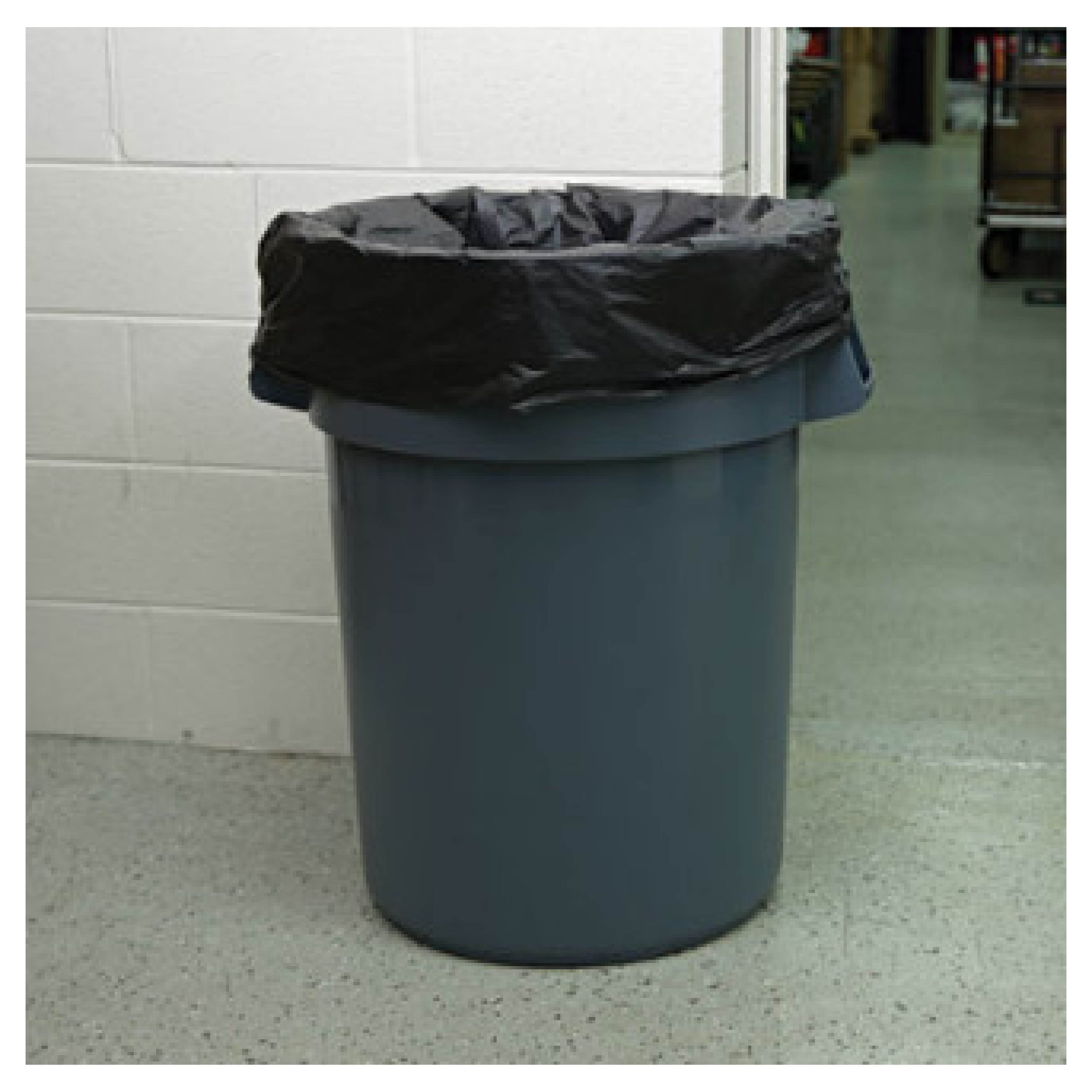 Boardwalk BWK404622 High-Density Can Liners, 45 gal, 19 Microns, 40" x 46", Natural, 25 Bags/Roll, 6 Rolls/Carton