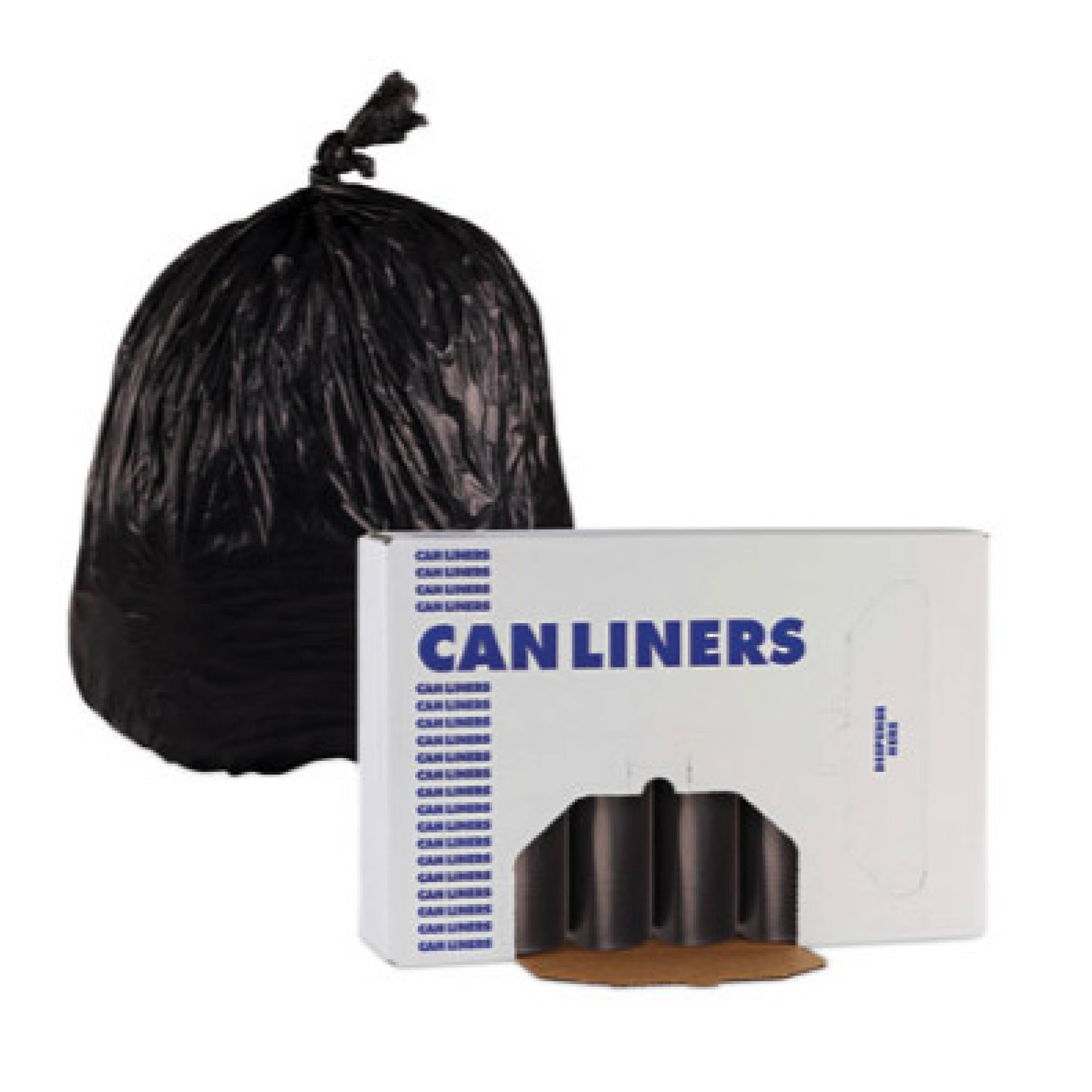 Boardwalk BWK404622 High-Density Can Liners, 45 gal, 19 Microns, 40" x 46", Natural, 25 Bags/Roll, 6 Rolls/Carton