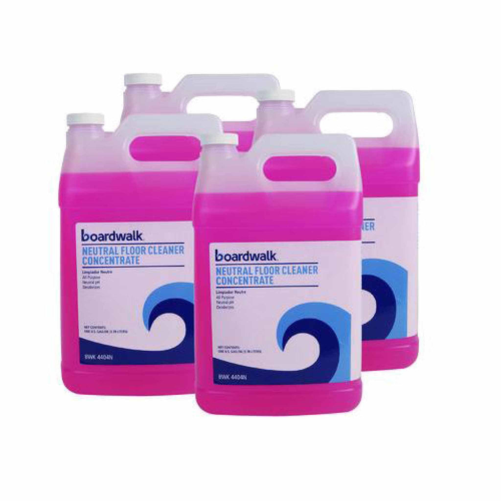 Boardwalk Neutral Floor Cleaner Concentrate, Lemon Scent, 1 gal Bottle, 4/Carton