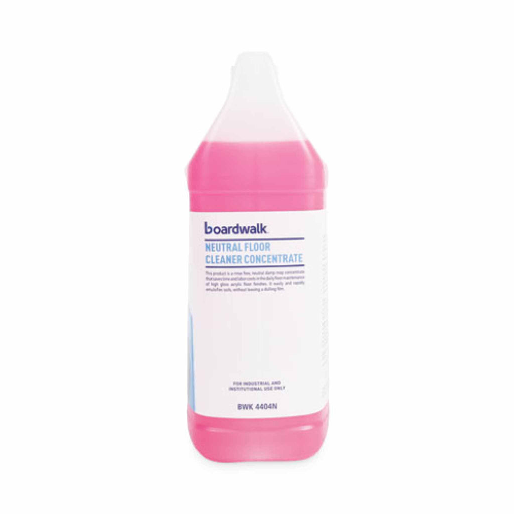 Boardwalk Neutral Floor Cleaner Concentrate, Lemon Scent, 1 gal Bottle, 4/Carton