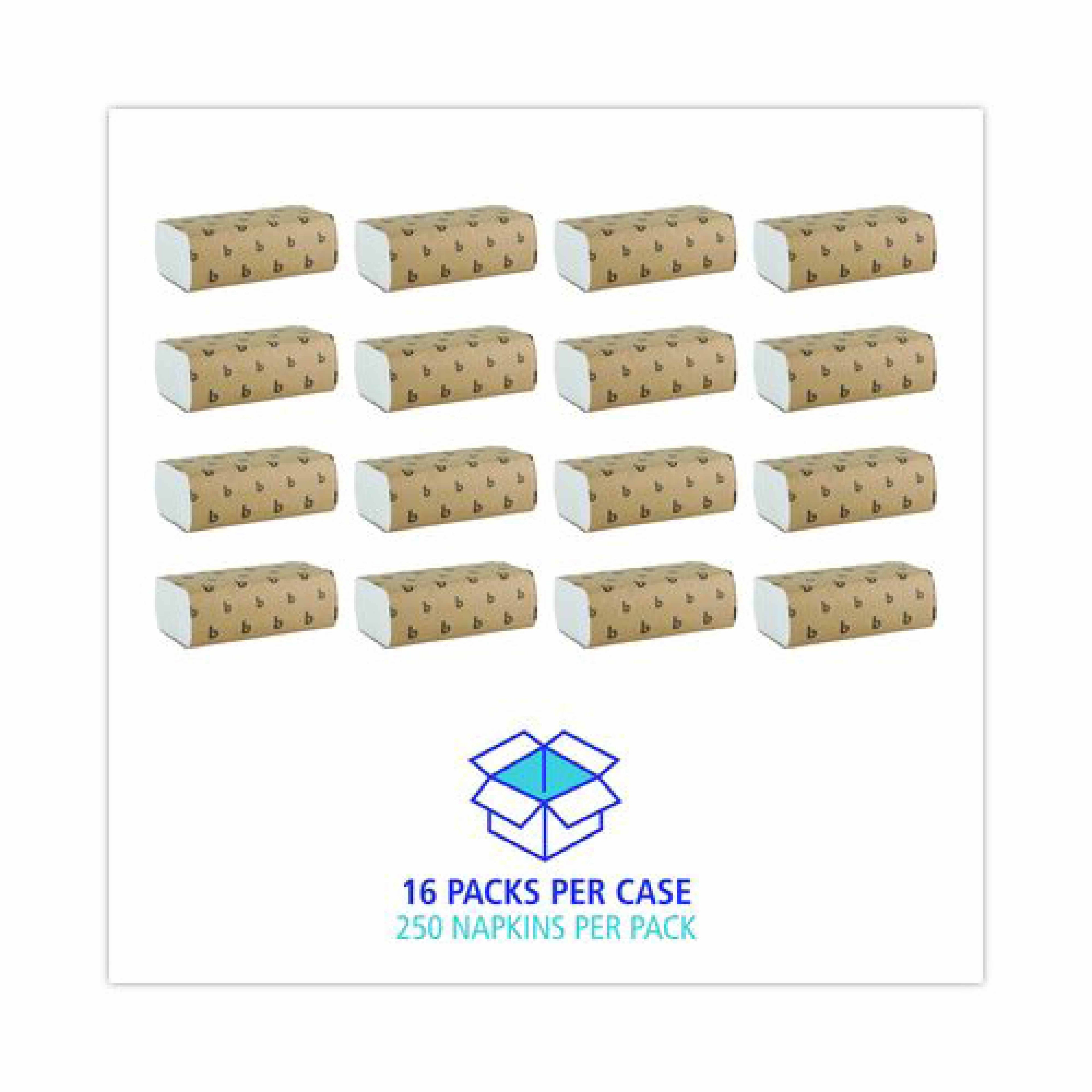 Boardwalk Multifold Paper Towels, 1-Ply, 9 x 9.45, White, 250 Towels/Pack, 16 Packs/Carton