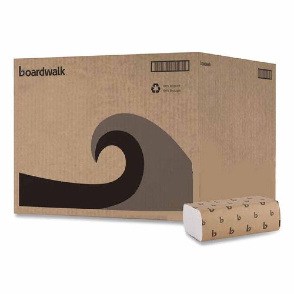 Boardwalk Multifold Paper Towels, 1-Ply, 9 x 9.45, White, 250 Towels/Pack, 16 Packs/Carton
