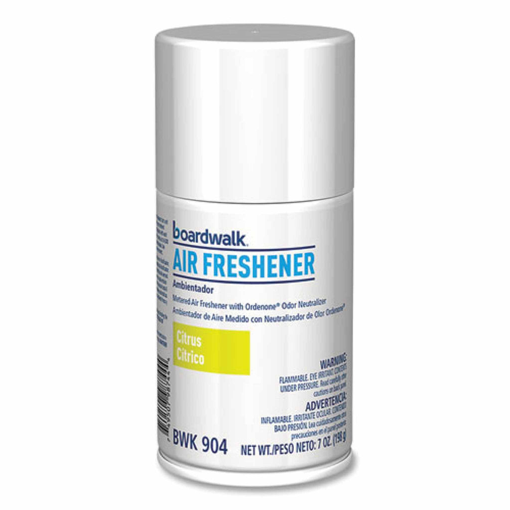 Boardwalk Metered Air Freshener Refill, Citrus Sunrise, 7 oz Aerosol Spray, 12/Carton