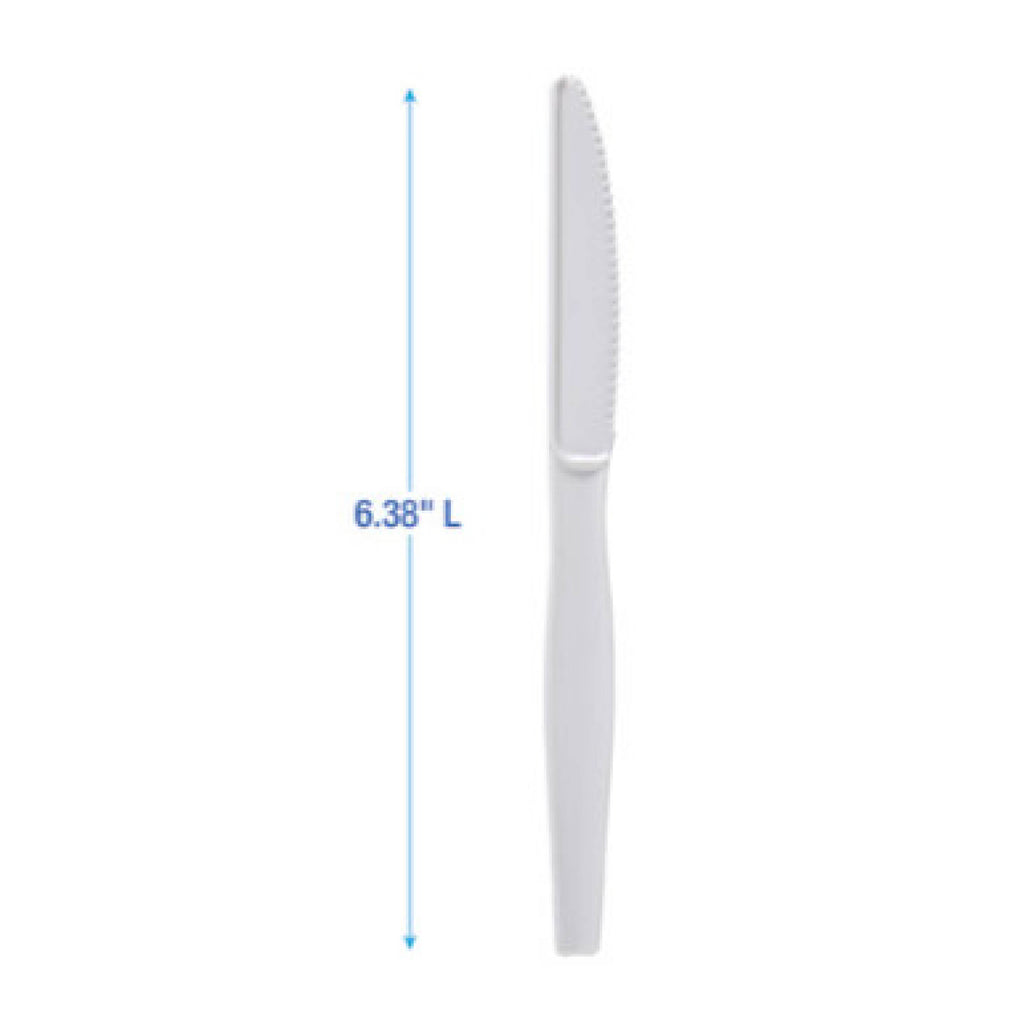 Boardwalk BWKKNIFEHW Heavyweight Polystyrene Knife, Plastic, White, 1,000/Carton