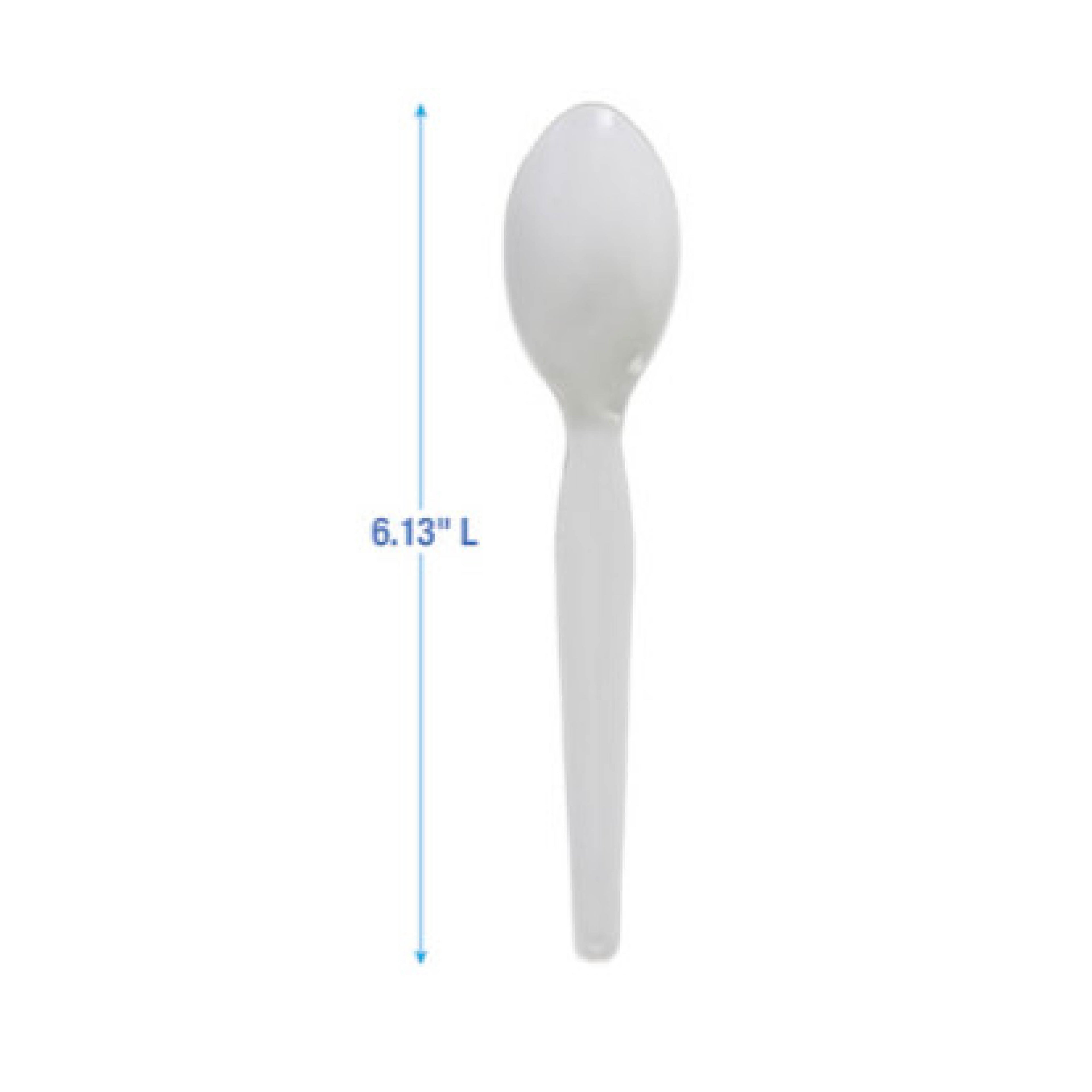 Boardwalk BWKSPOONHW Heavyweight Polystyrene Spoon, Plastic, White, 1,000/Carton
