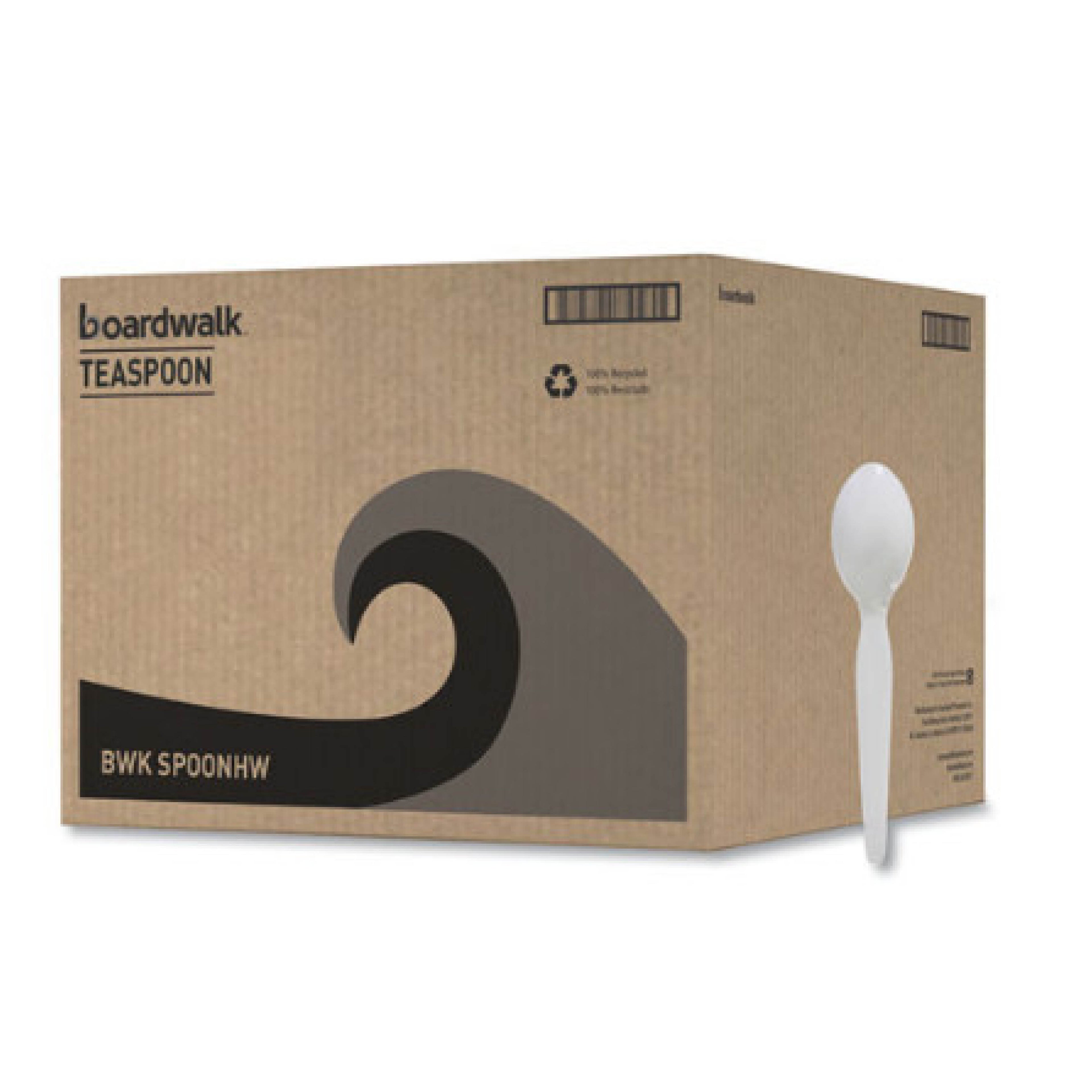 Boardwalk BWKSPOONHW Heavyweight Polystyrene Spoon, Plastic, White, 1,000/Carton