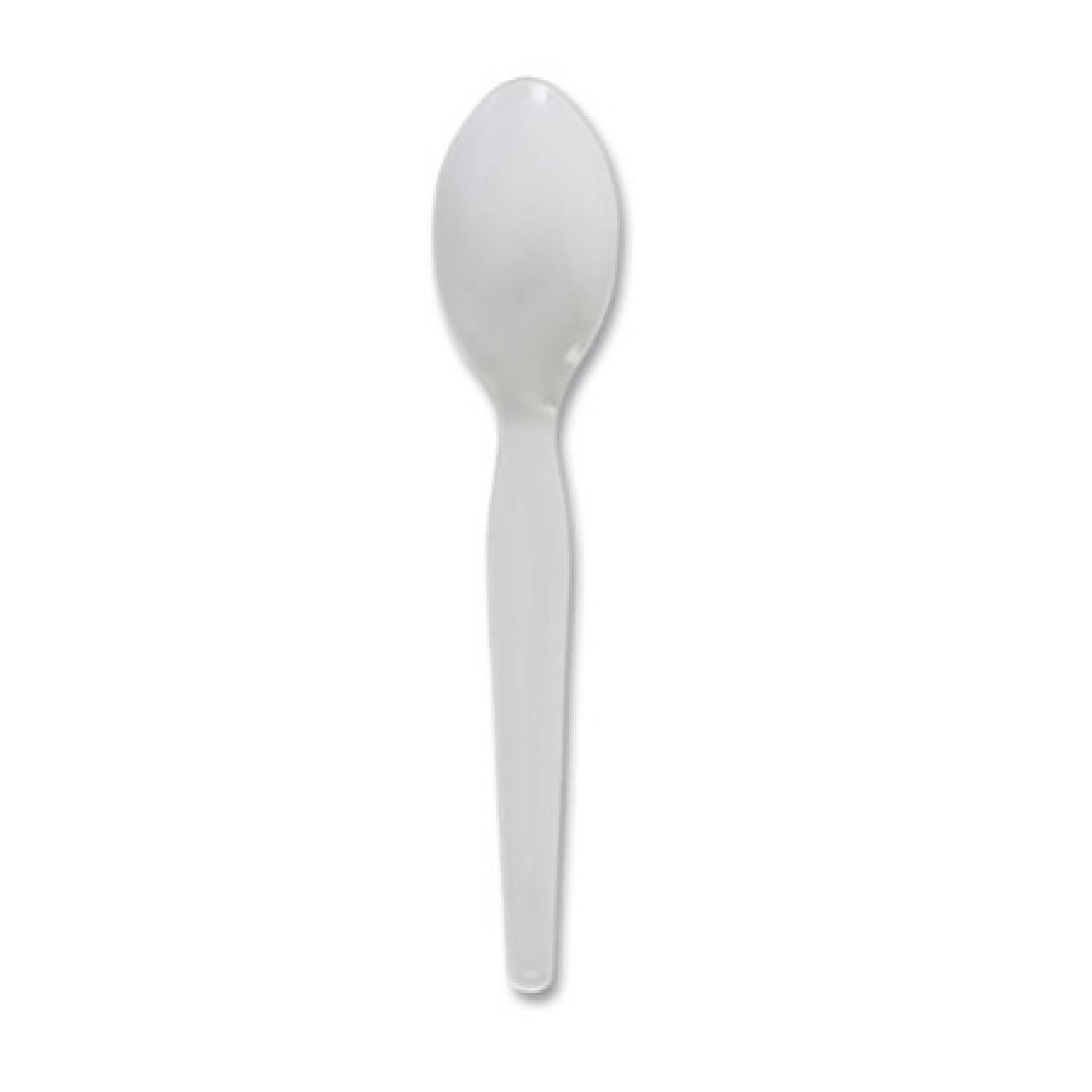 Boardwalk BWKSPOONHW Heavyweight Polystyrene Spoon, Plastic, White, 1,000/Carton