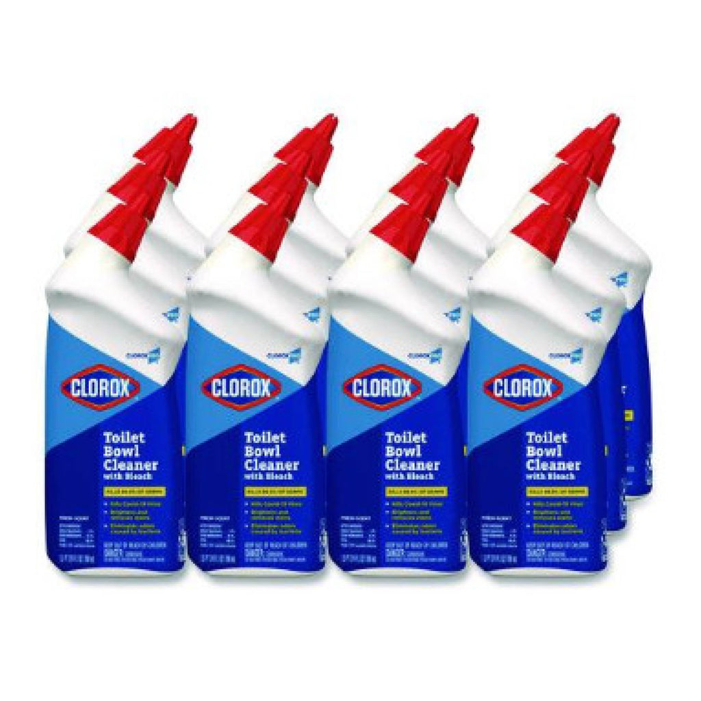 Clorox CLO00031EA Pro Toilet Bowl Cleaner with Bleach, Fresh Scent, 24 oz Bottle