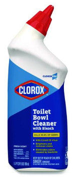 Clorox CLO00031EA Pro Toilet Bowl Cleaner with Bleach, Fresh Scent, 24 oz Bottle