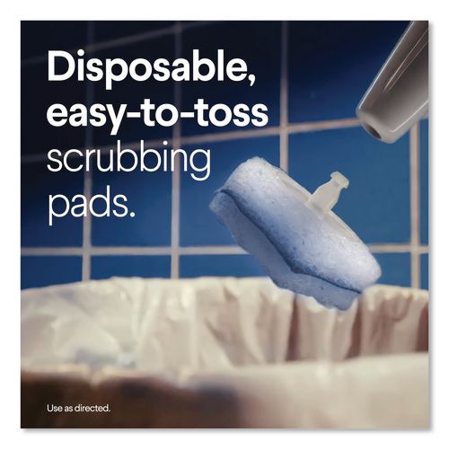 Clorox ToiletWand Toilet Cleaning Refills, Toilet Cleaning Scrubbing Pads, Blue/White, 10/Pack, 6 Packs/Carton