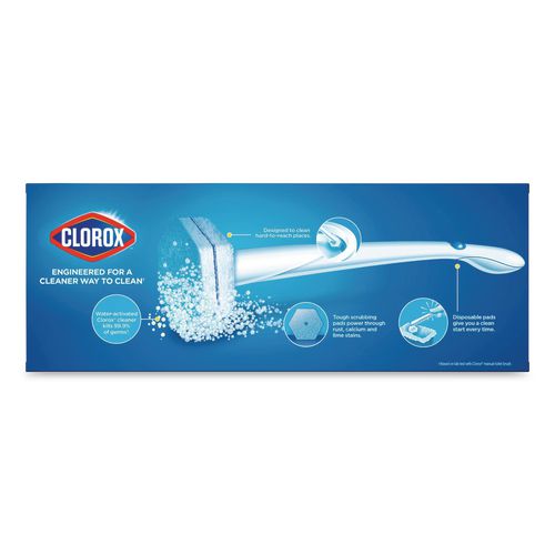 Clorox ToiletWand Toilet Cleaning Refills, Toilet Cleaning Scrubbing Pads, Blue/White, 10/Pack, 6 Packs/Carton