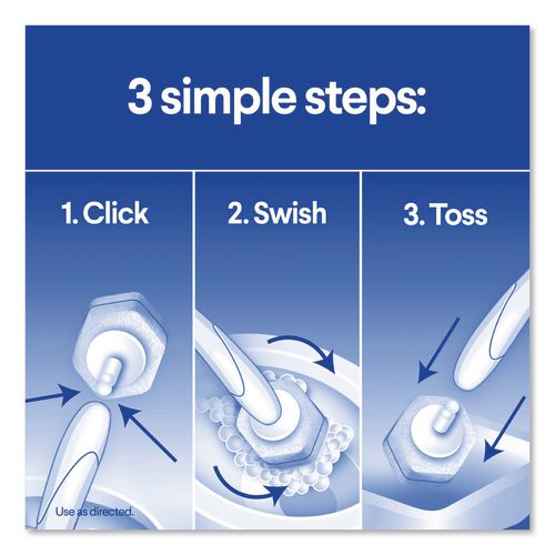 Clorox ToiletWand Toilet Cleaning Refills, Toilet Cleaning Scrubbing Pads, Blue/White, 10/Pack, 6 Packs/Carton