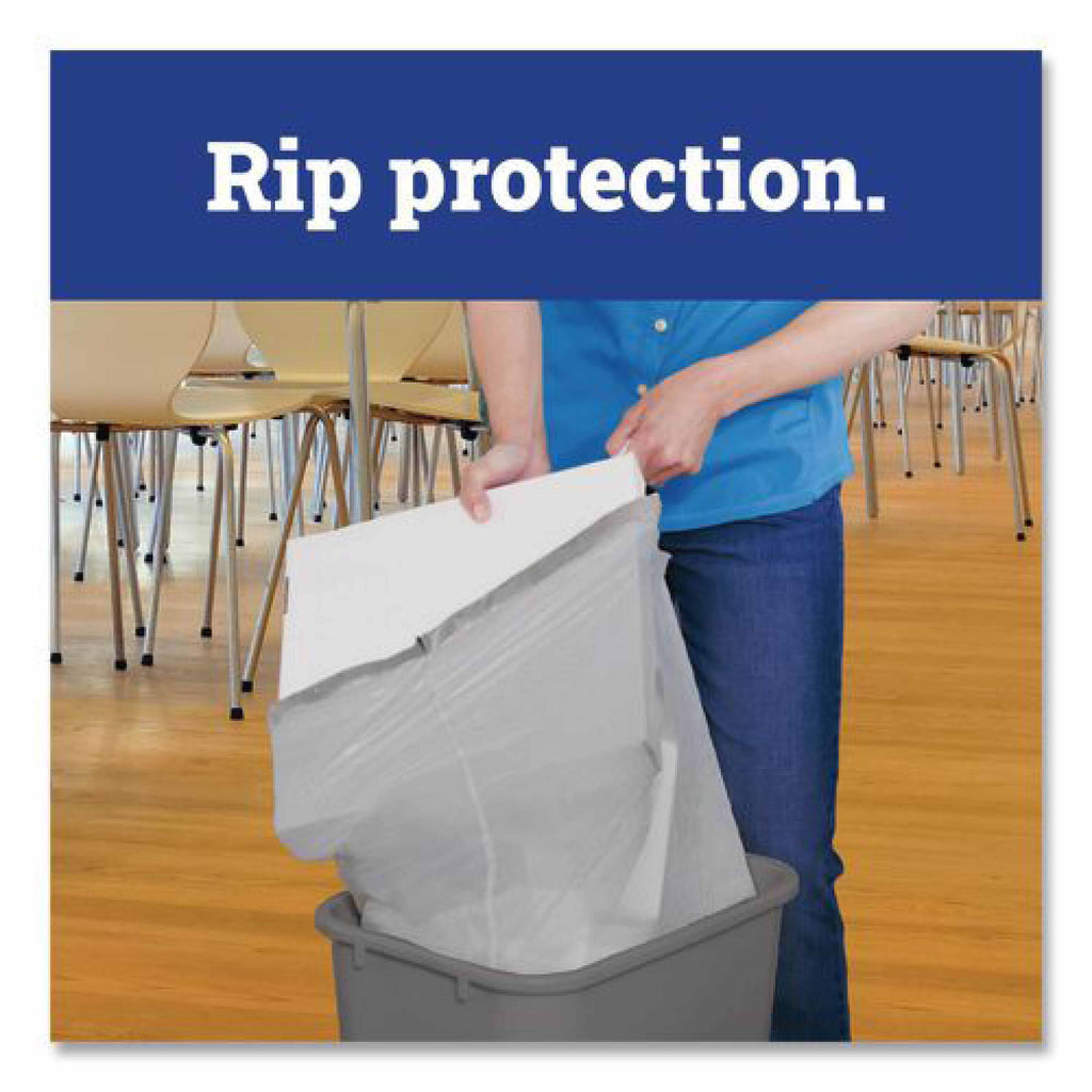 Glad CloroxPro ForceFlex Tall Kitchen Drawstring Trash Bags, 13 gal, 23.75 x 24.88, Gray, 100/Box