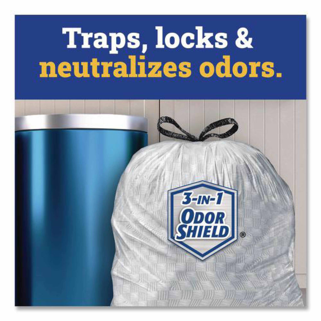 Glad CloroxPro ForceFlex Tall Kitchen Drawstring Trash Bags, 13 gal, 23.75 x 24.88, Gray, 100/Box