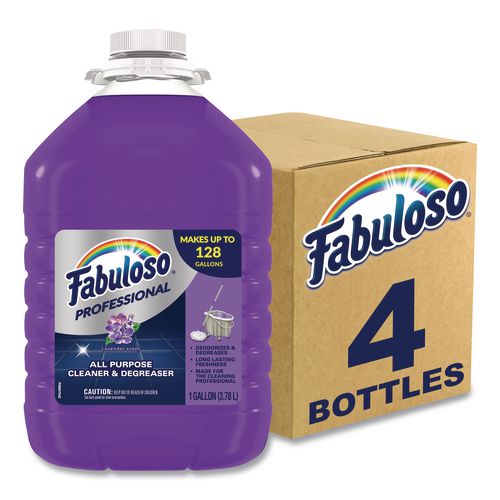 Fabuloso All-Purpose Cleaner, Lavender Scent, 1 gal Bottle, 4/Carton
