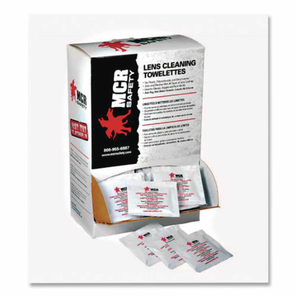 MCR Safety Lens Cleaning Towelettes, 100/Box