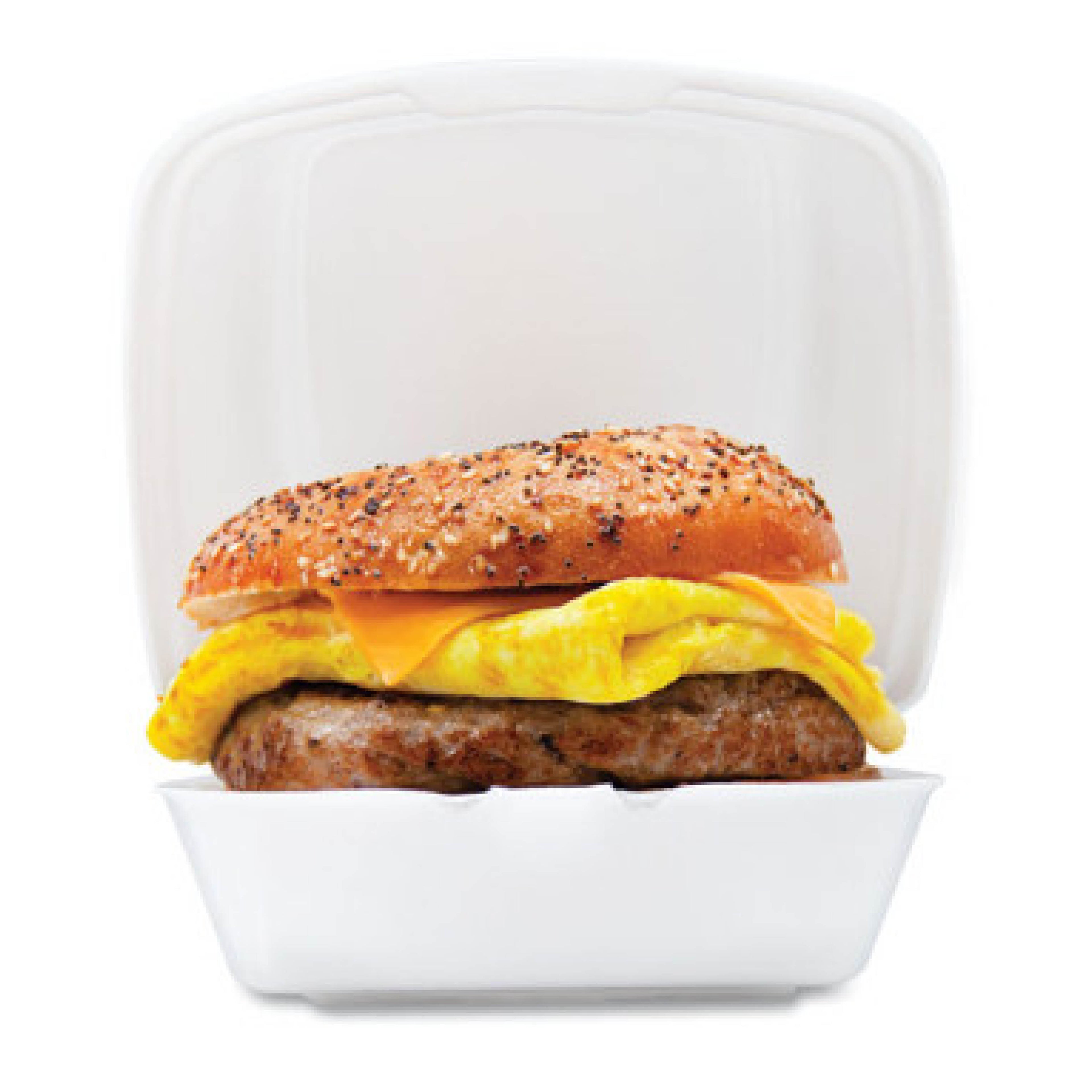 Dart DCC60HT1 Foam Hinged Lid Container, 6 x 5.78 x 3, White, 500/Carton