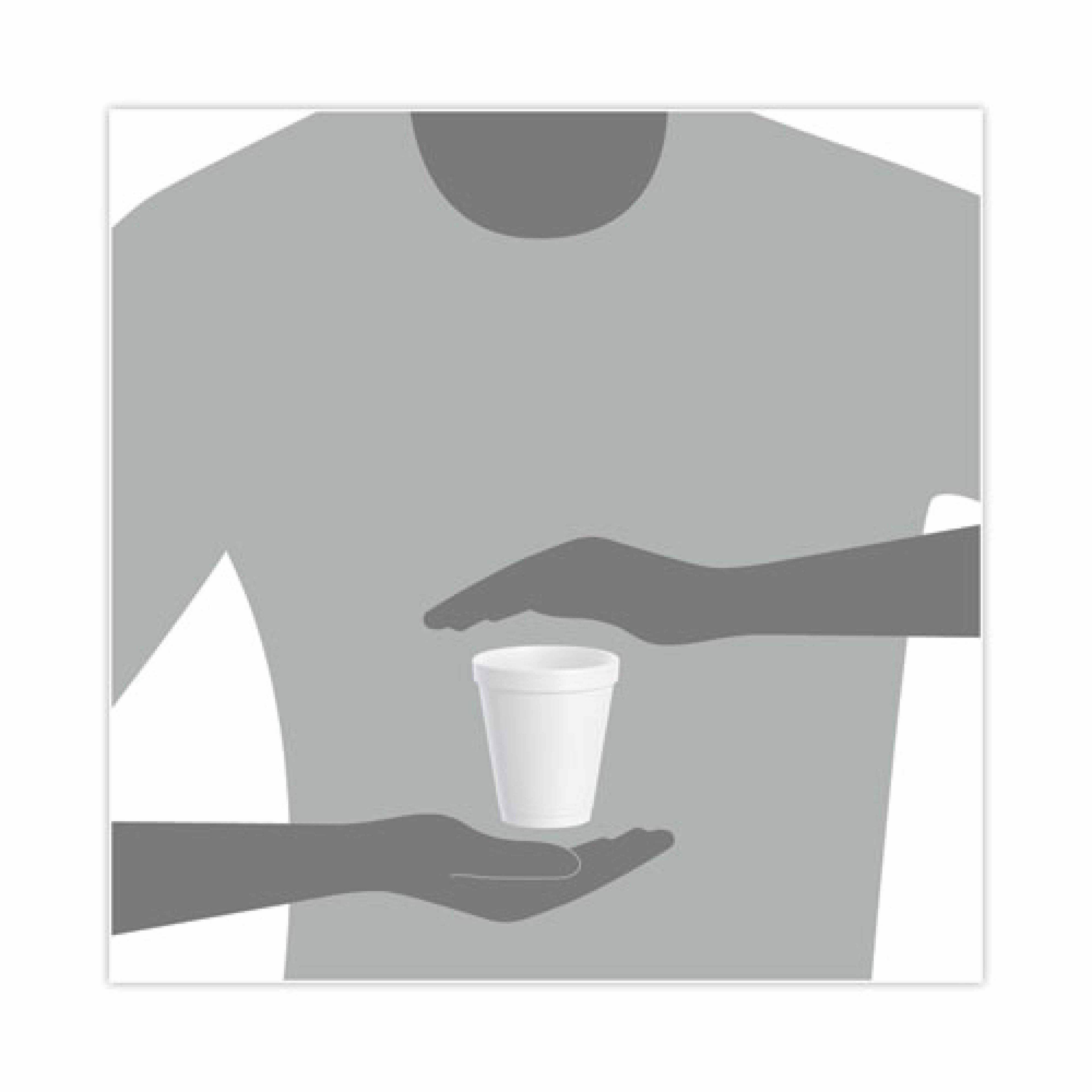 Dart Foam Drink Cups, 8 oz, White, 25/Bag, 40 Bags/Carton