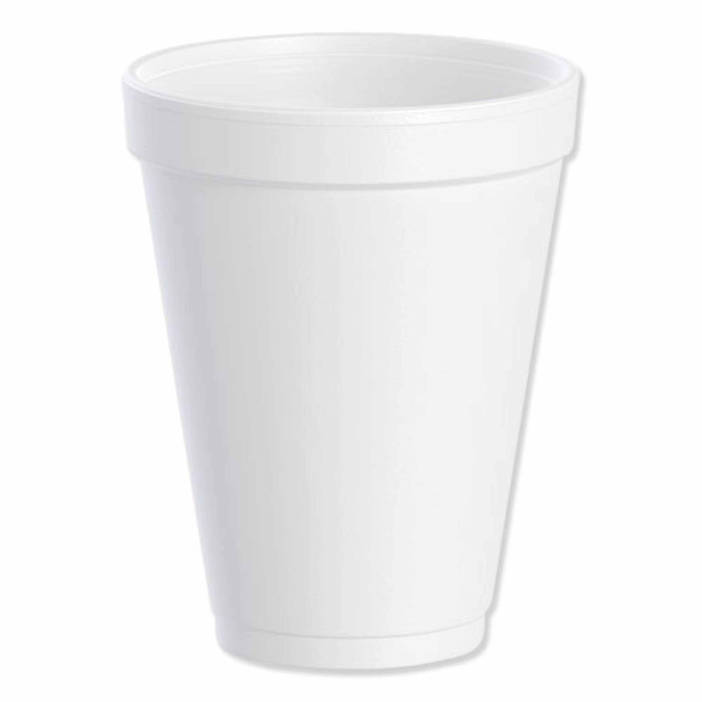 Dart Foam Drink Cups, 8 oz, White, 25/Bag, 40 Bags/Carton