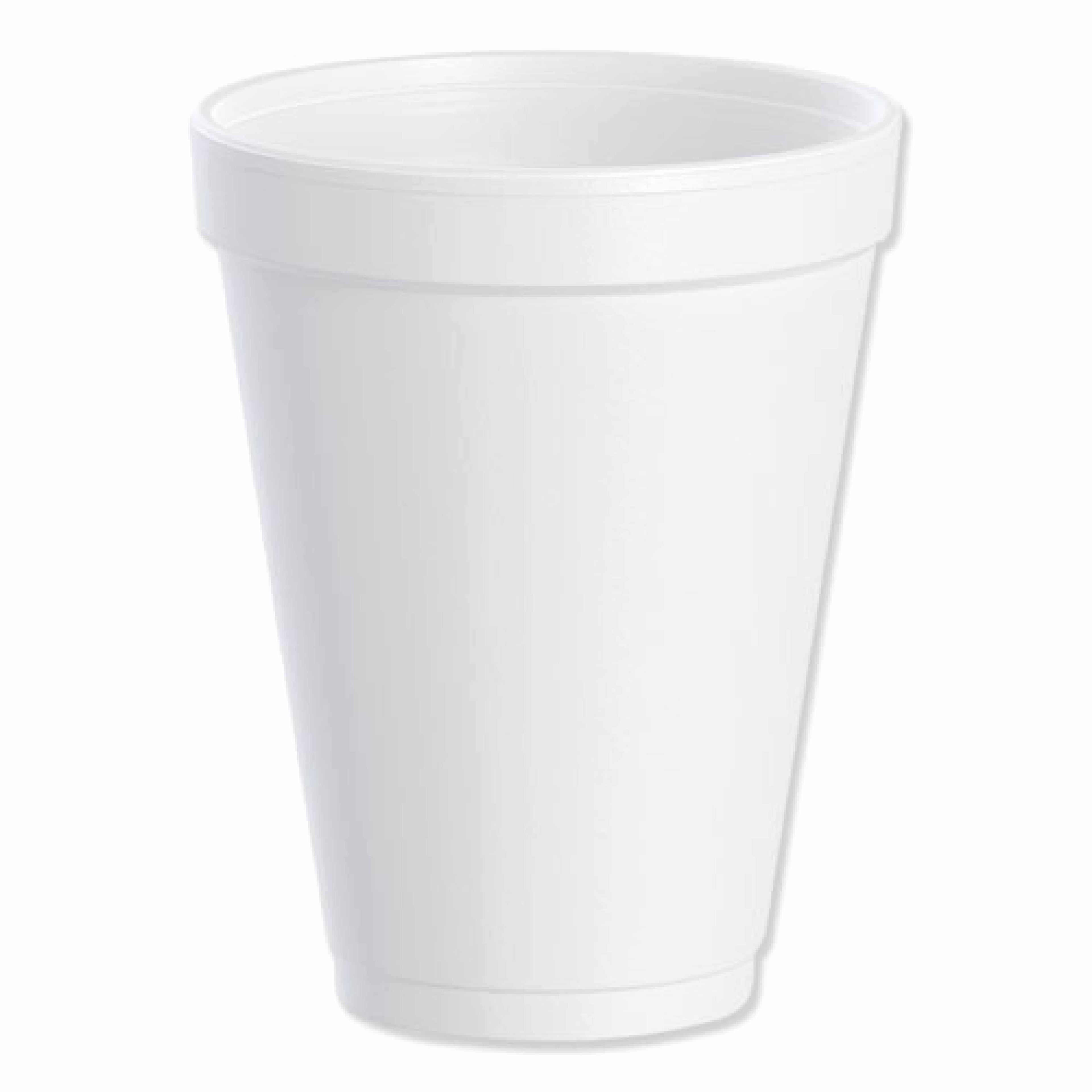 Dart Foam Drink Cups, 8 oz, White, 25/Bag, 40 Bags/Carton