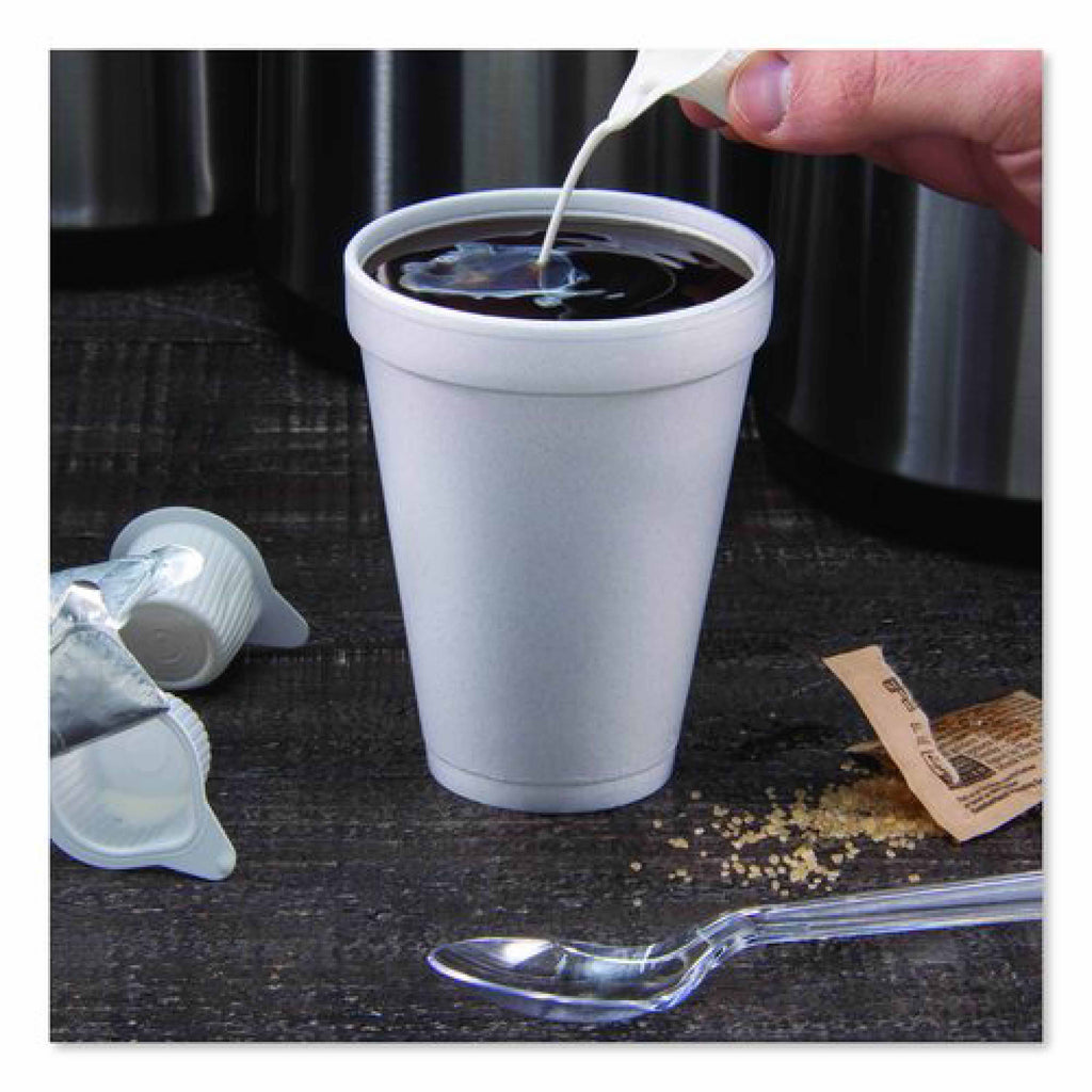Dart Foam Drink Cups, 8 oz, White, 25/Bag, 40 Bags/Carton