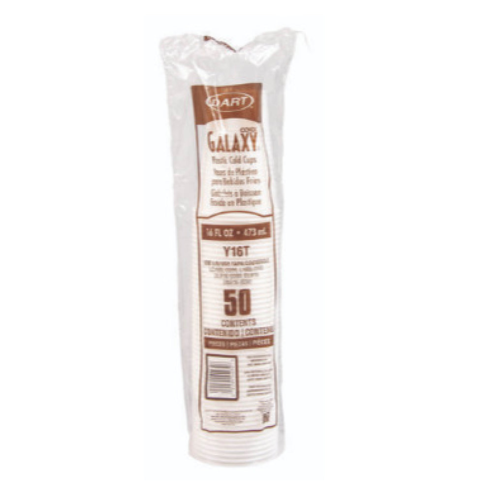 Dart DCCY16T High-Impact Polystyrene Cold Cup, 16 oz, Translucent, 1000/Carton