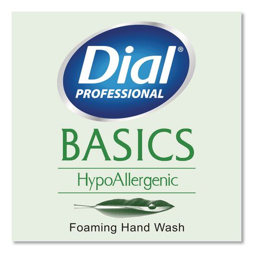 Dial Basics Hypoallergenic Foaming Hand Wash, Fresh Floral Scent, 10 oz Pump Bottle, 8/Carton