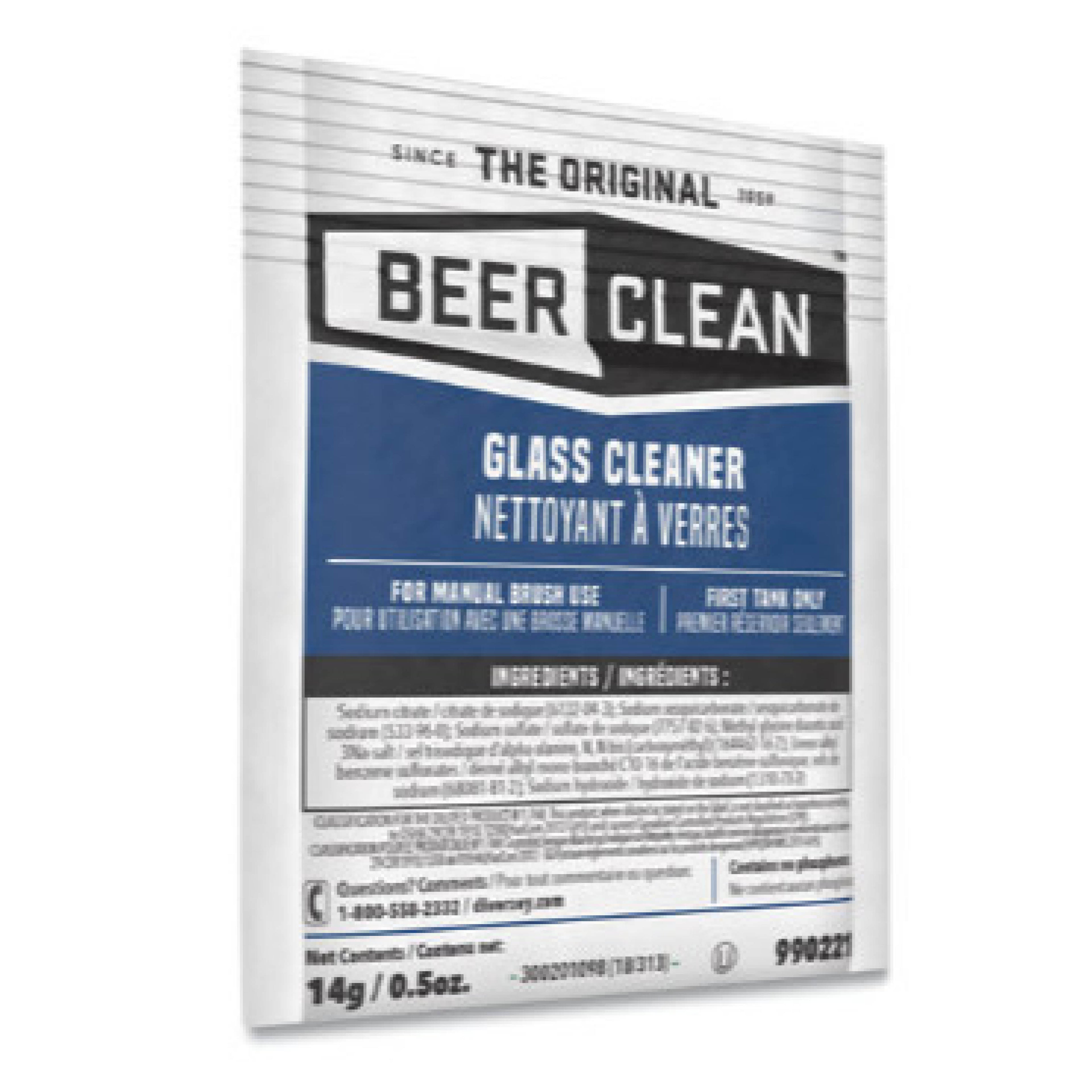 Diversey DVO990221 Beer Clean Glass Cleaner, Powder, 0.5 oz Packet, 100/Carton